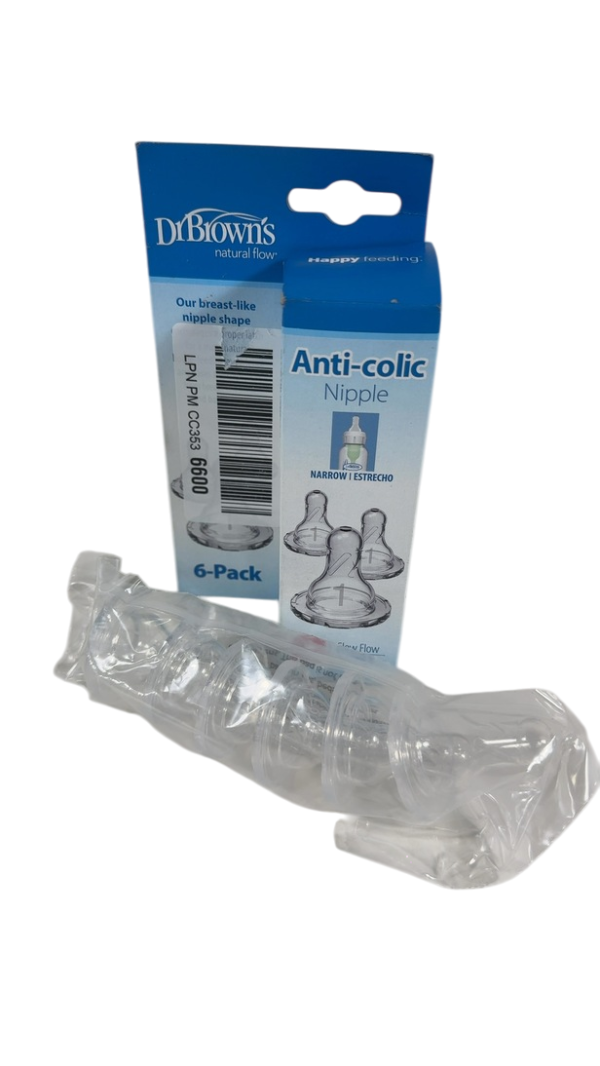 Dr. Brown s Natural Flow Baby Bottle Nipples 6 Pack, Level 1, Narrow, Slow Flow Online Sale - Image 2