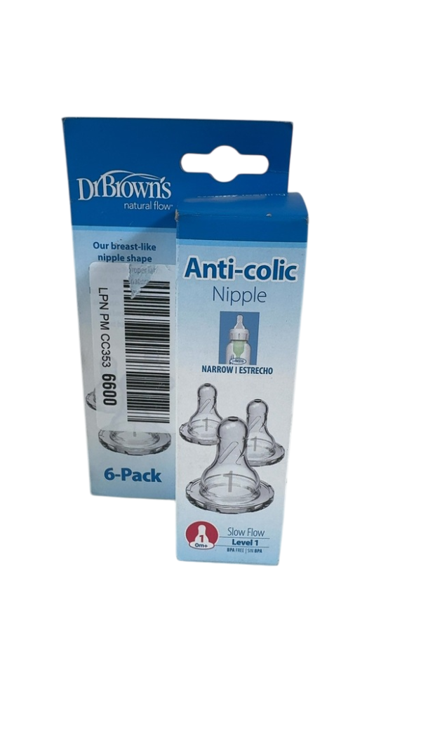 Dr. Brown s Natural Flow Baby Bottle Nipples 6 Pack, Level 1, Narrow, Slow Flow Online Sale