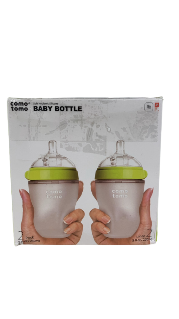 Comotomo Bottles 2 Pack, 8oz, Green Cheap