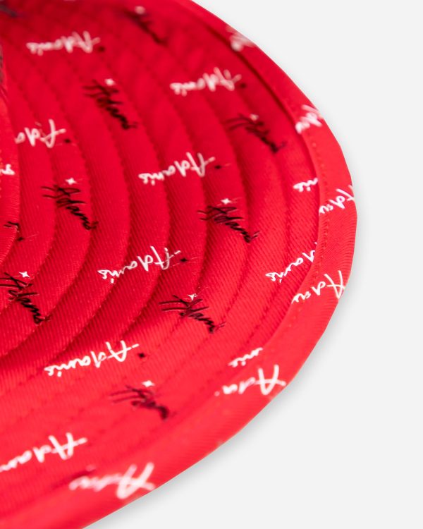 Adam s Red Repeat Bucket Hat Online Hot Sale - Image 2